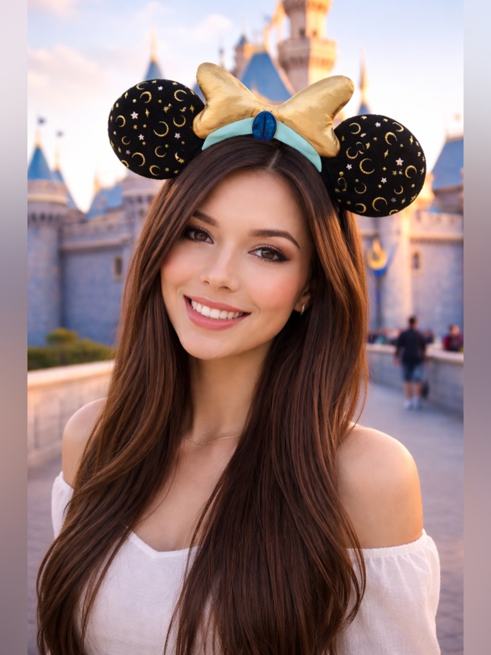 Disney Parks Authentic Jasmine Ear Headband by BaubleBar Jeweled Tiara Aladdin